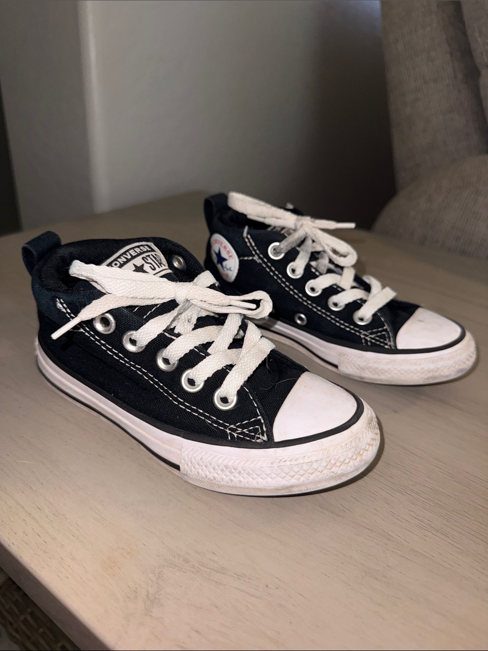 Converse Black and White Kids Classic Low Top Sneakers